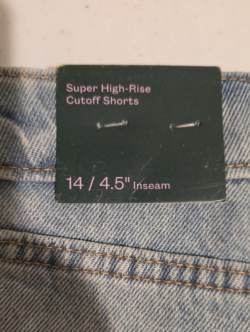 wild fable Light Blue Super High-Rise Cutoff Denim Shorts